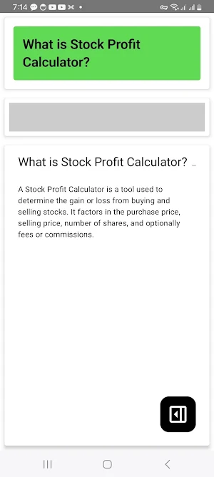 Stock Profit Calculator Screenshot 1