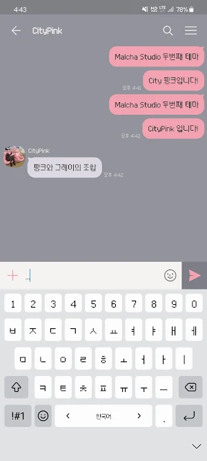 카카오톡 테마 - 시티핑크 Screenshot 1