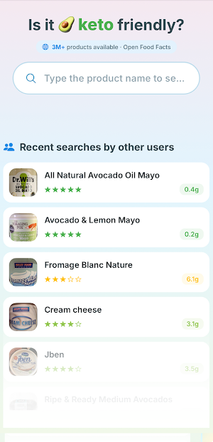 Keto Barcode Screenshot 2