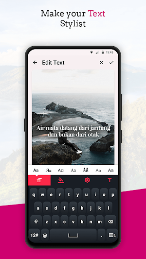 Write Indonesian Text on photo Screenshot 3