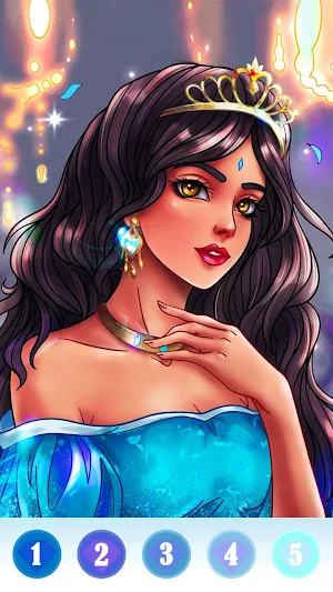 Princess color by number: Coloring games offline Screenshot 0