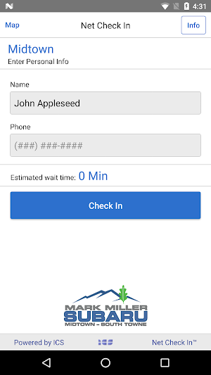 Net Check In - Mark Miller Sub Screenshot 1