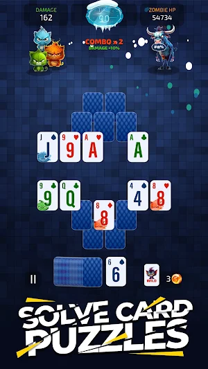 Solitaire Cats vs Zombies Screenshot 1