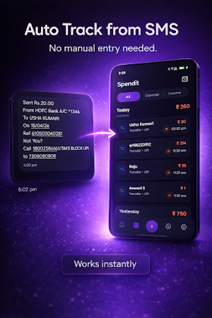 Spendit: Auto Expense Tracker Screenshot 1