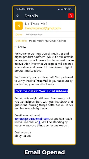 Temp Email: No Trace Mail Screenshot 3