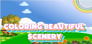 coloring beautiful scenery Screenshot 0