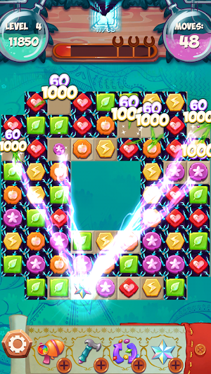 Unicorn Forest Fruit Match 3 Screenshot 0