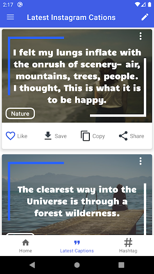 Caption for Instagram : Instagram Quotes. Screenshot 3