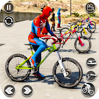 BMX Cycle Race Superhero Games