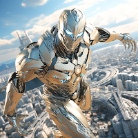 iron robot game man superhero