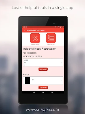 Incident/Illness Records App Screenshot 1