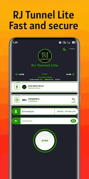 RJ Tunnel Lite Screenshot 2
