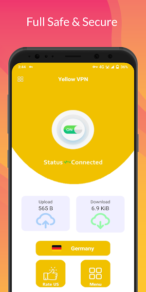 Yellow VPN - Fast VPN & Secure Service Screenshot 1