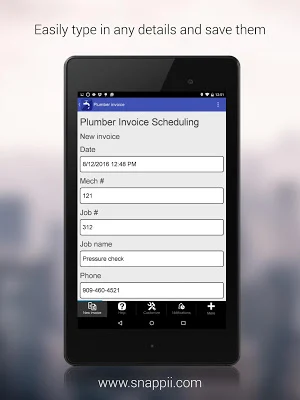 Plumber Invoice Scheduling Screenshot 1
