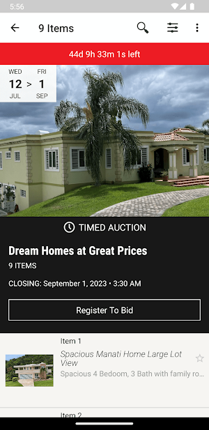Real Estate Auctions 360 Screenshot 1