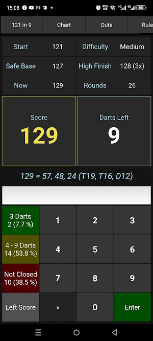121 in 9 darts Screenshot 0