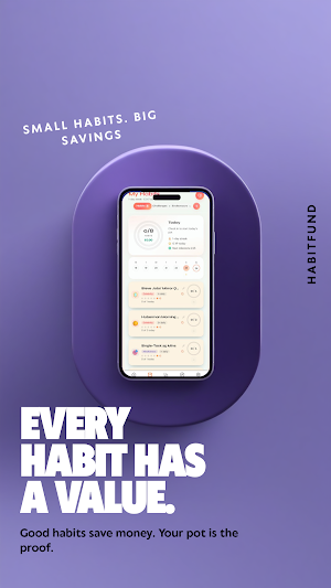 HabitFund – Build & Save Screenshot 1