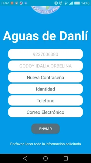 Aguas de Danli - Consultas Móv Screenshot 1