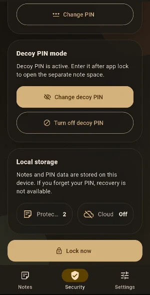 Secure Notes - PIN Lock Screenshot 3
