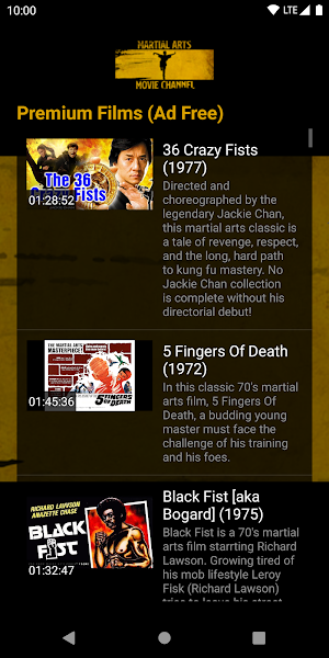 Martial Arts & Kung-Fu Movie Channel Screenshot 2