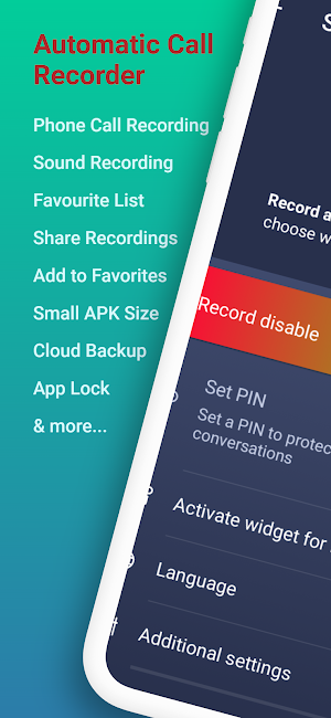 iQ Call Recorder: Automatic Screenshot 0