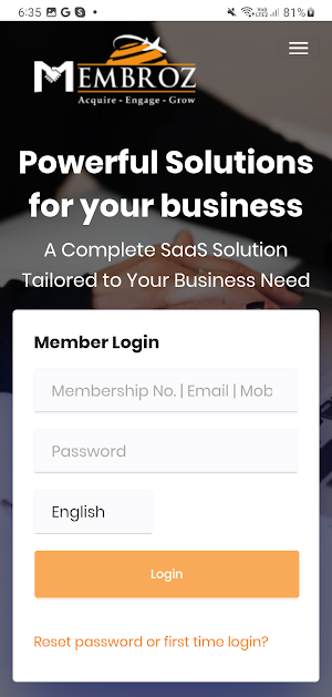 Membroz Owner App Screenshot 0