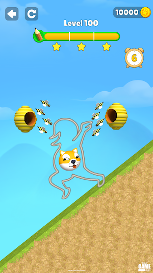 Doge vs Bee 3D: Draw to Save Screenshot 2