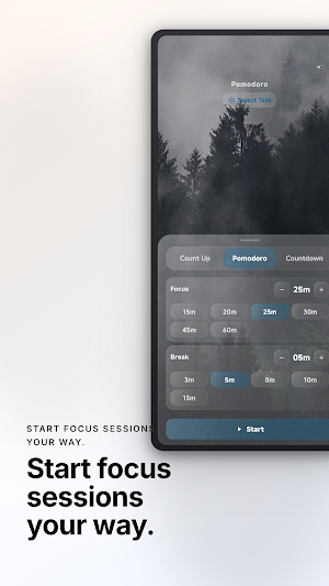 Muntrie: Focus Timer & Sounds Screenshot 2