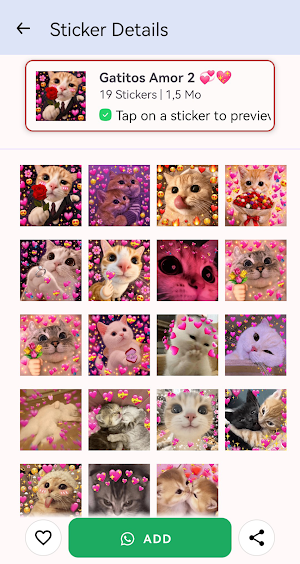 Gatitos De Amor - Wasticker Screenshot 2