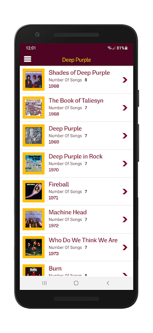 Deep Purple Lyrics & Wallpaper Screenshot 1