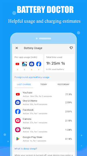 Battery Doctor, Junk Cleaner Screenshot 2