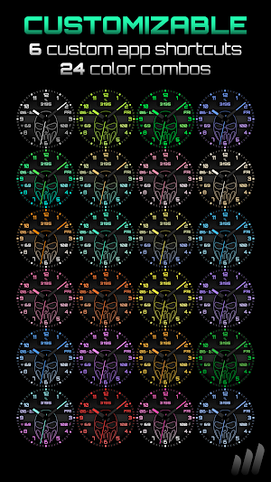 NW Neon Skelet Watch Face Screenshot 1