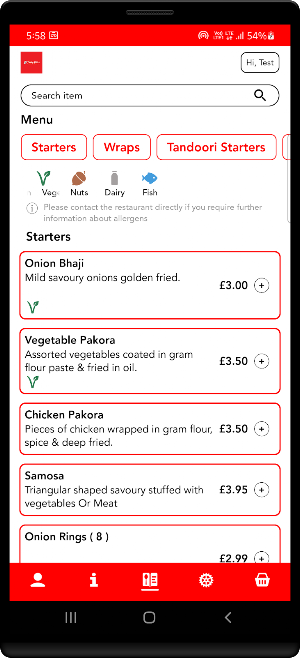 Tasty Bites Reading Screenshot 1
