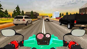 Highway Traffic Rider - 3D Bike Racing Screenshot 0