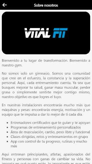 VITALFIT MAZARRON Screenshot 2