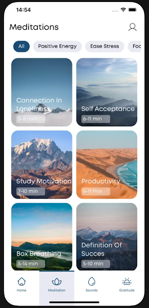 The Mindfulnest App Screenshot 1