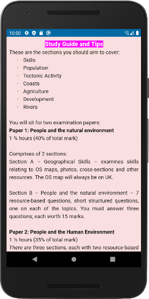 GCSE Geography Screenshot 2