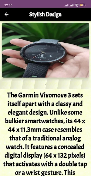 Garmin vívomove 3 guide Screenshot 2