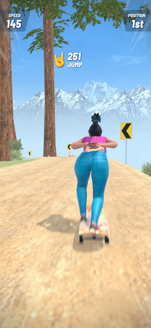 Downhill Skate Race Screenshot 1
