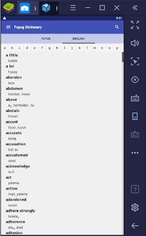 Fuyug Dictionary Screenshot 2