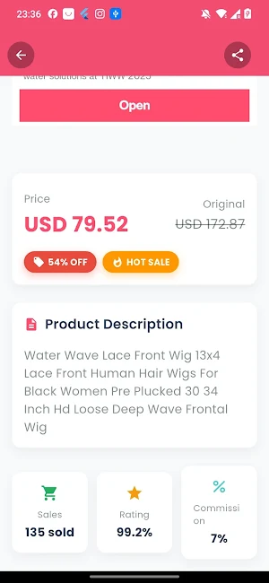 Human Hair & Lace Wigs Shop Screenshot 2