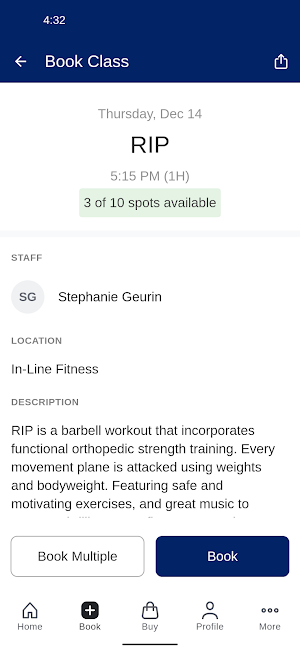 In Line Fitness Screenshot 2