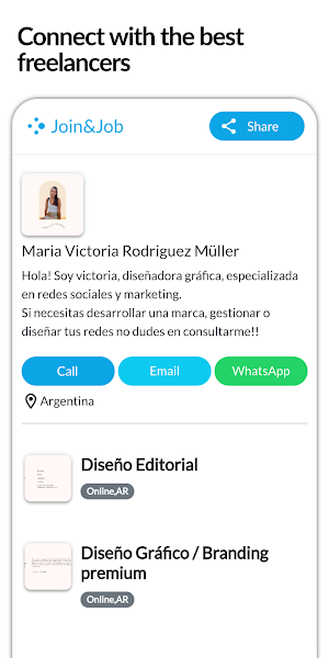 Join&Job: freelance services Screenshot 1