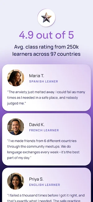 Immerse: Language Fluency Screenshot 1
