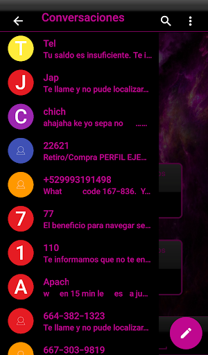 THEME EVOLVESMS SPACE PINK Screenshot 3