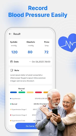 Blood Pressure Monitor App Screenshot 0