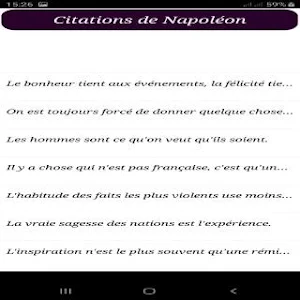 Citations de Napoléon Bonaparte Screenshot 1