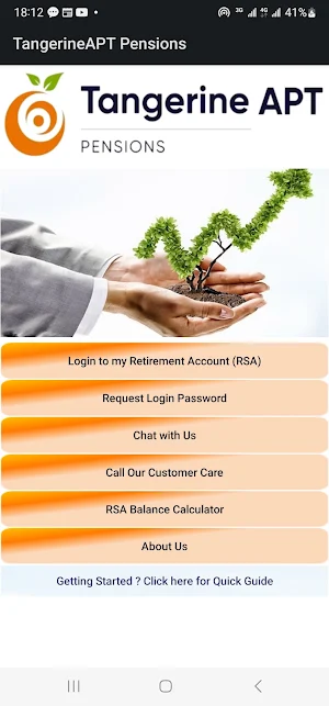 Tangerine APT Pensions Screenshot 0
