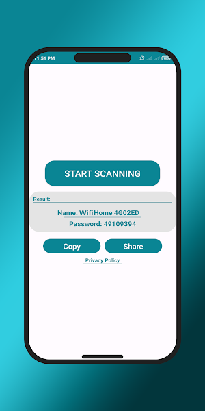 WiFi QrCode Password scanner Screenshot 2