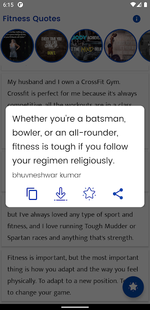 Fitness Quotes and Sayings Screenshot 2
